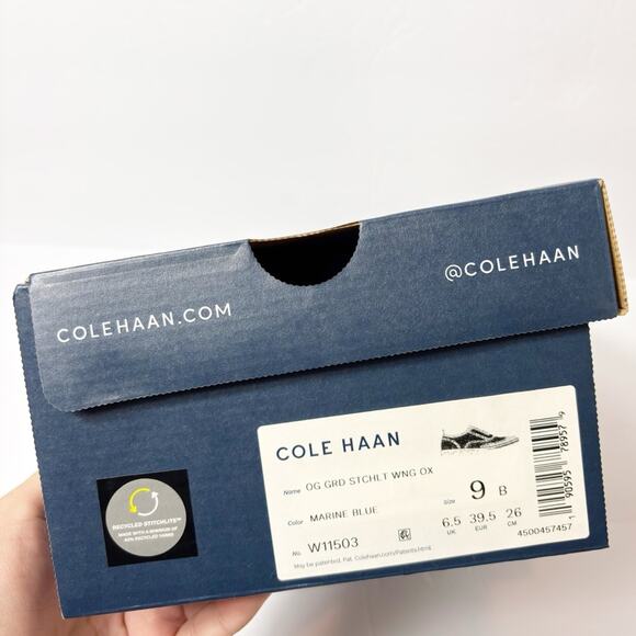 COLE HAAN OG GRD STCHLT WNG OX MARINE BLUE WOMEN SIZE 9 BRAND NEW WITH BOX - Picture 10 of 12
